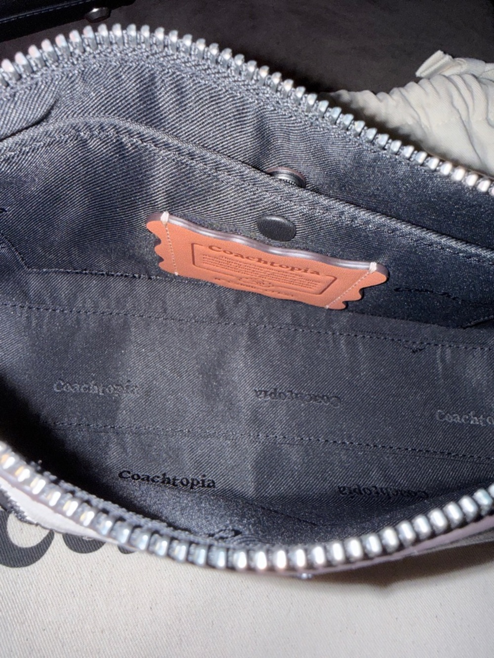 Small Coach Black & White Checkerboard Coachtopia Shoulder Bag - Picture 3 of 3